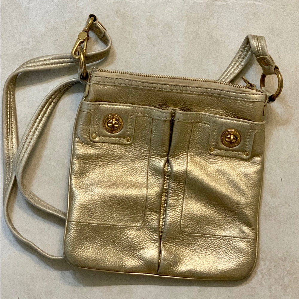 Marc by Marc Jacobs gold metallic crossbody